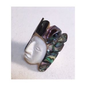 ▫️Bone + Abalone▫️Men’s Ring